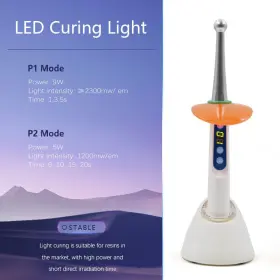 Hyg Ghj-01 Cordless Dental Led Curing Light Lamp With Metal Head 2 Working Mode Us