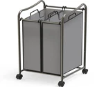 Simple Houseware 2-bag Heavy Duty Rolling Laundry Sorter Cart, Dark Gray 2 .... Fixed Price $49.09.