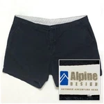 Sz 10 *34x4.5 Alpine Design Womens Flat Front Mid Rise Black Casual Chino Shorts. Fixed Price $13.59.