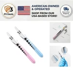 Gradient Pink And Blue Led Pen Lights For Healthcare - 2 Pack With Ruler Feature. Fixed Price $13.99.