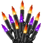 Purple And Orange Halloween Lights 20ft 100 Count Incandescent Mini.... Fixed Price $22.25.