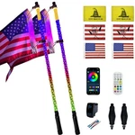 2 Pack 3ft Led Whip Lights With Spring Base, App & Wireless Remote, Utv .... Fixed Price $149.28.