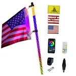 1 Pack 4ft Led Whip Lights With Spring Base, App & Warn Light. Fixed Price $65.16.
