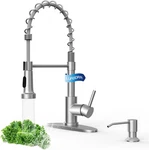 Kitchen Faucet With Pull Down Sprayer And Soap Dispenser, High Arc Spring 304 St. Fixed Price $99.05.