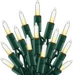 Tw Shine Warm White Christmas Lights Outdoor, 20ft 100 Count Incandescent Christ. Fixed Price $13.32.